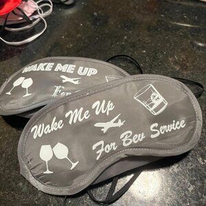 First Class Sleeping Mask (Grey w/ White Font II)